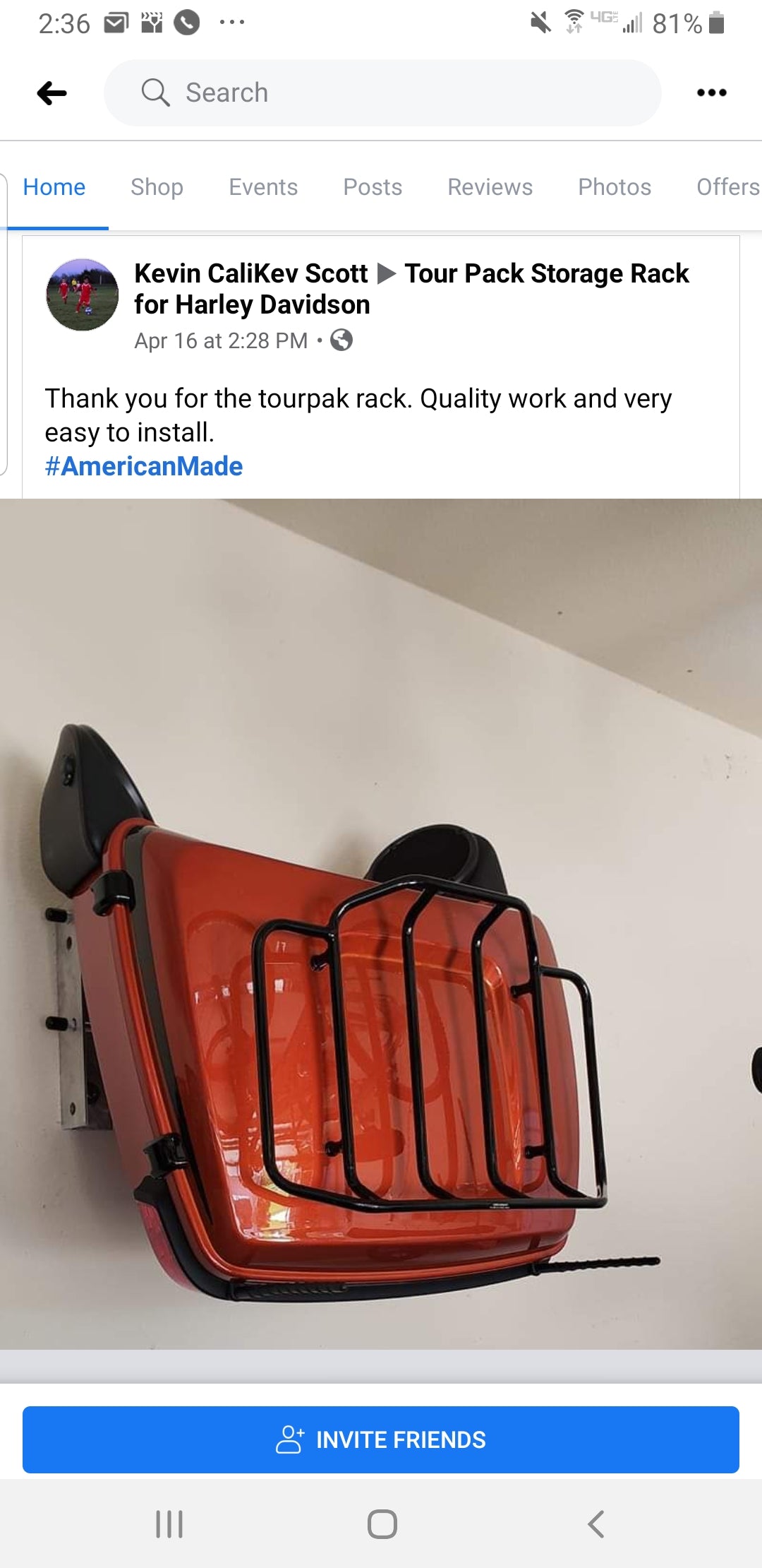 [wall mount tour pack storage rack] - [tourpackstoragerack]