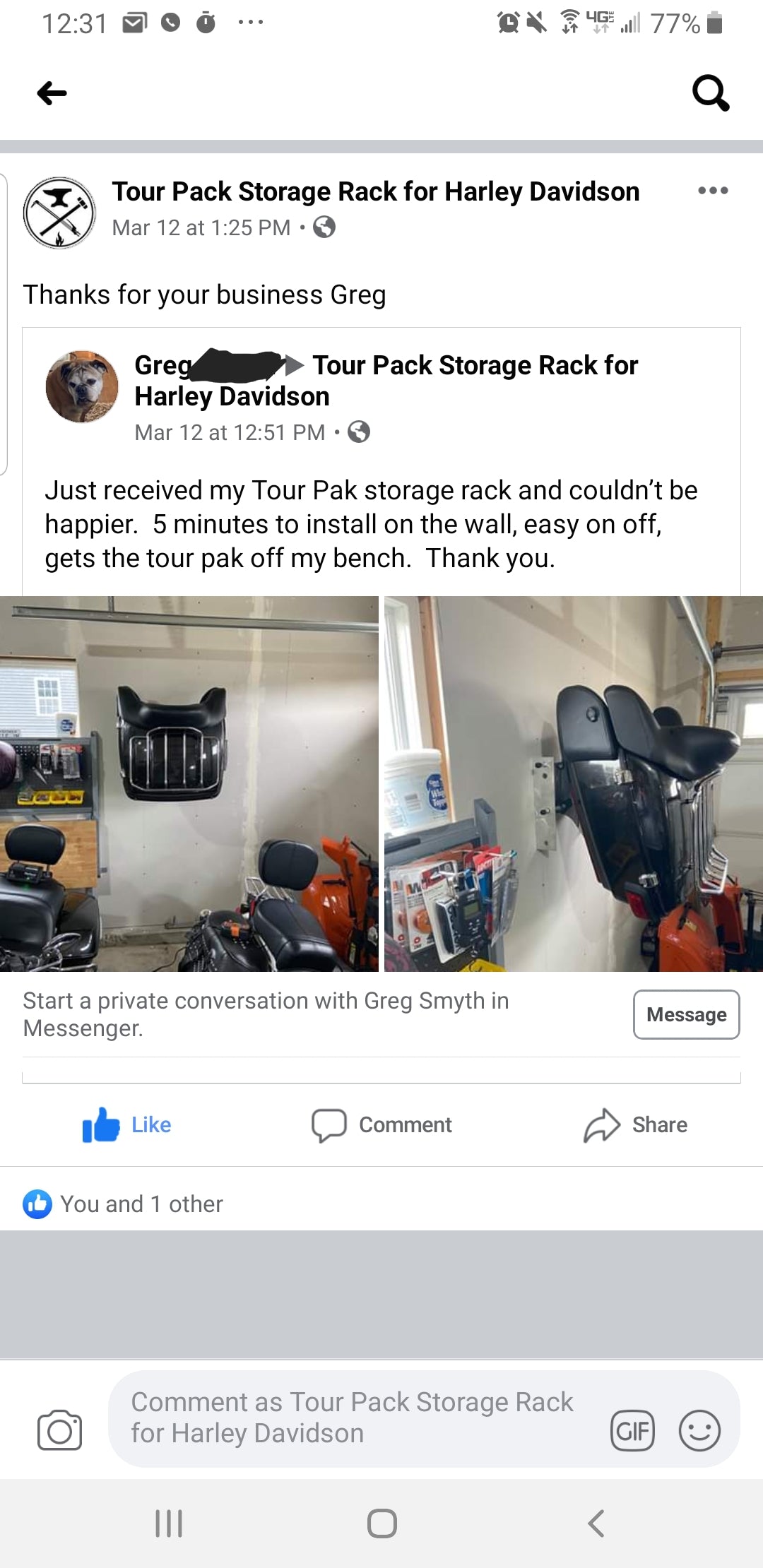 [wall mount tour pack storage rack] - [tourpackstoragerack]